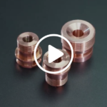cnc metal copper part video